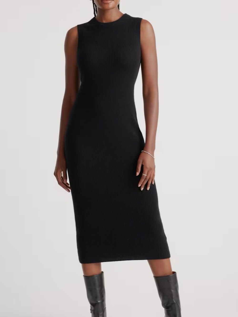 Quince Mongolian cashmere sleeveless midi dress. Size medium. NWT
